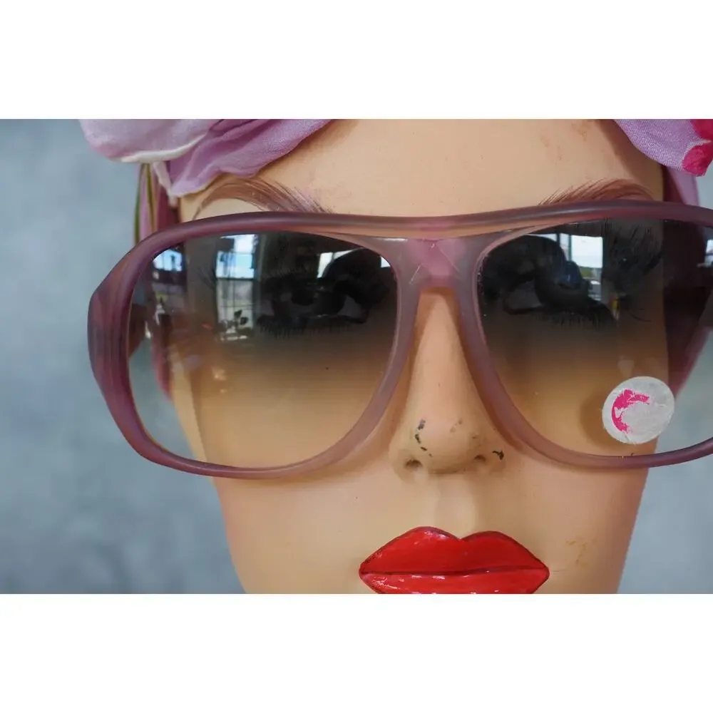 Vintage 1970s Sunglasses Italy Glam Retro Grandma Festival Disco Chic NOS